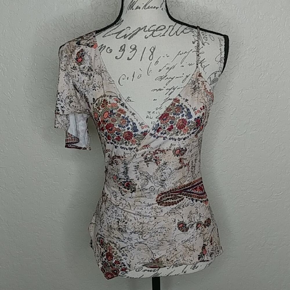 Yyigal Y2K‎ Floral One Sleeve/One Strap Shirt